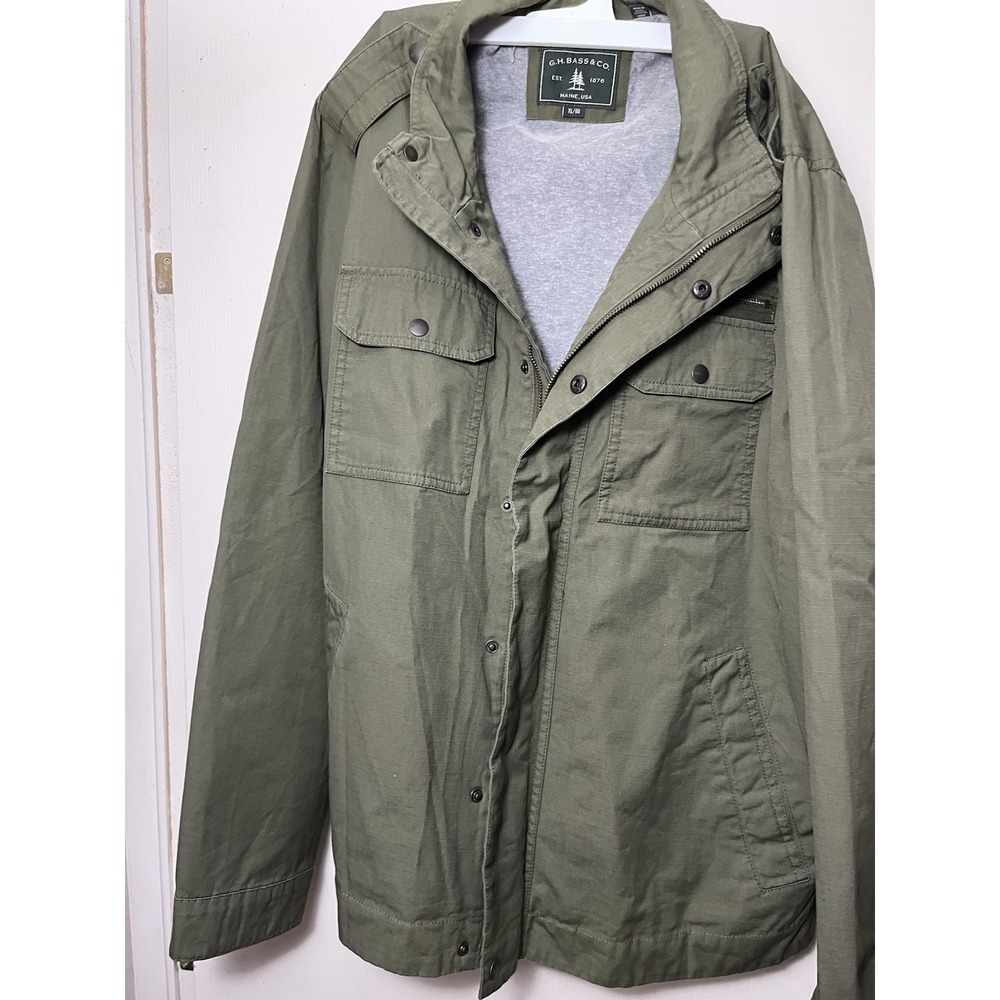 GH Bass & Co. Green Men Work Jacket L Outdoor Camping Nature Hunting
